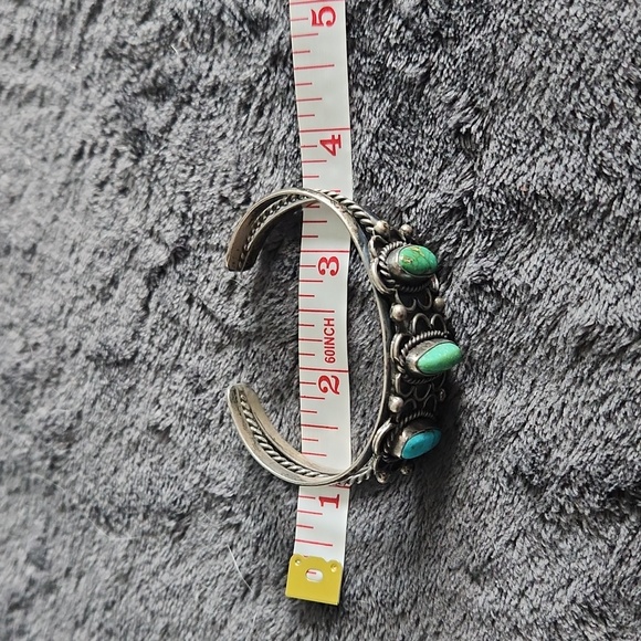 Silver and turquoise bracelet - Picture 6 of 10